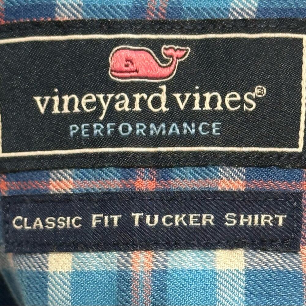 Vineyard Vines Men’s Performance Classic Fit Tucker Button Down Plaid Shirt M - Picture 6 of 9